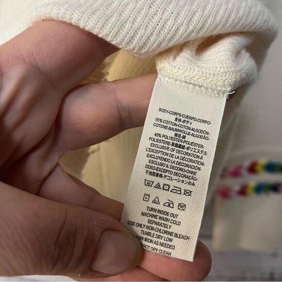 FREE PEOPLE WE THE FREE RAINBOW MULTI HENLEY THERMAL EMBROIDERED WOMEN’S XS - Picture 13 of 14